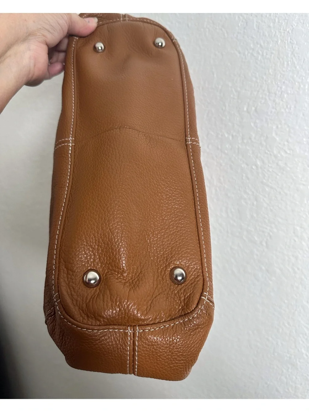 Tignanello Pebble Leather Satchel - Picture 11 of 14